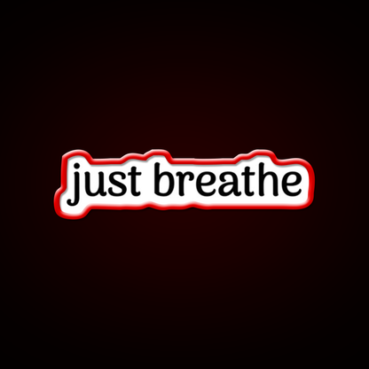 Just Breathe Yoga Quotes Yoga Led Neon Sign For Wellness Space Rgb Color
