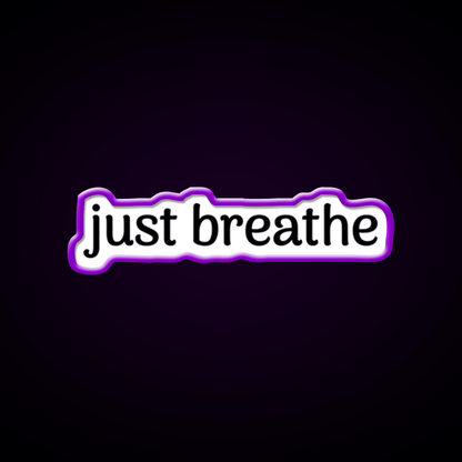 Just Breathe Yoga Quotes Yoga Led Neon Sign For Wellness Space Rgb Color - Shineneon