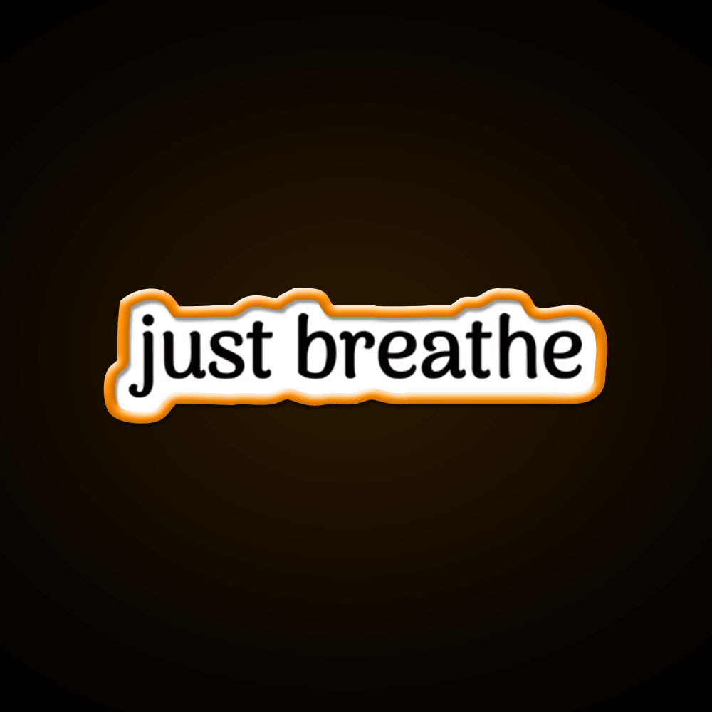 Just Breathe Yoga Quotes Yoga Led Neon Sign For Wellness Space Rgb Color - Shineneon