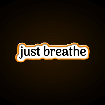 Just Breathe Yoga Quotes Yoga Led Neon Sign For Wellness Space Rgb Color - Shineneon