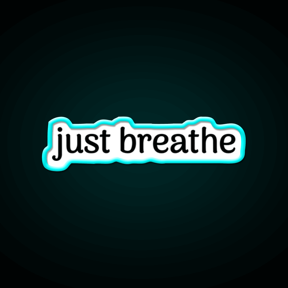 Just Breathe Yoga Quotes Yoga Led Neon Sign For Wellness Space Rgb Color - Shineneon