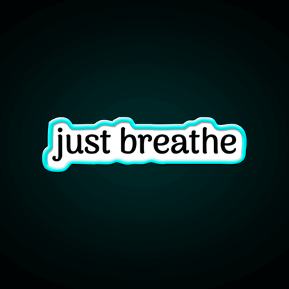 Just Breathe Yoga Quotes Yoga Led Neon Sign For Wellness Space Rgb Color - Shineneon