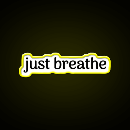 Just Breathe Yoga Quotes Yoga Led Neon Sign For Wellness Space Rgb Color - Shineneon