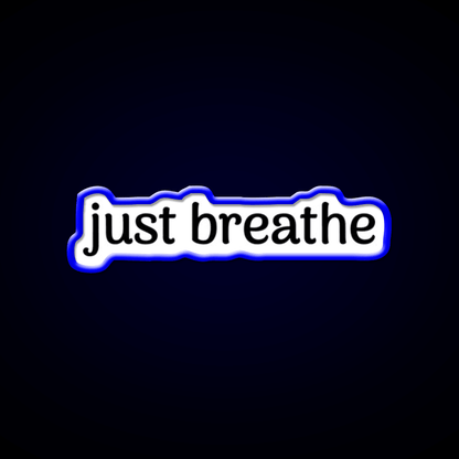 Just Breathe Yoga Quotes Yoga Led Neon Sign For Wellness Space Rgb Color - Shineneon
