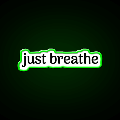 Just Breathe Yoga Quotes Yoga Led Neon Sign For Wellness Space Rgb Color - Shineneon