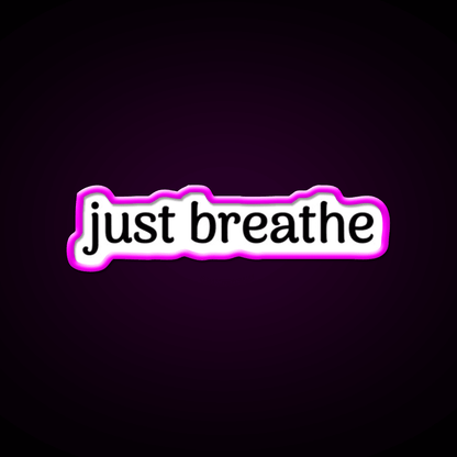 Just Breathe Yoga Quotes Yoga Led Neon Sign For Wellness Space Rgb Color - Shineneon