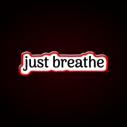 Just Breathe Yoga Quotes Yoga Led Neon Sign For Wellness Space Rgb Color - Shineneon