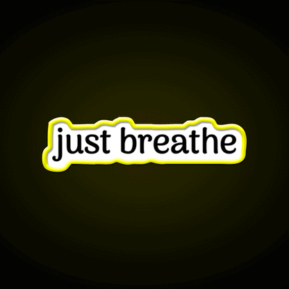 Just Breathe Yoga Quotes Yoga Led Neon Sign For Wellness Space Rgb Color