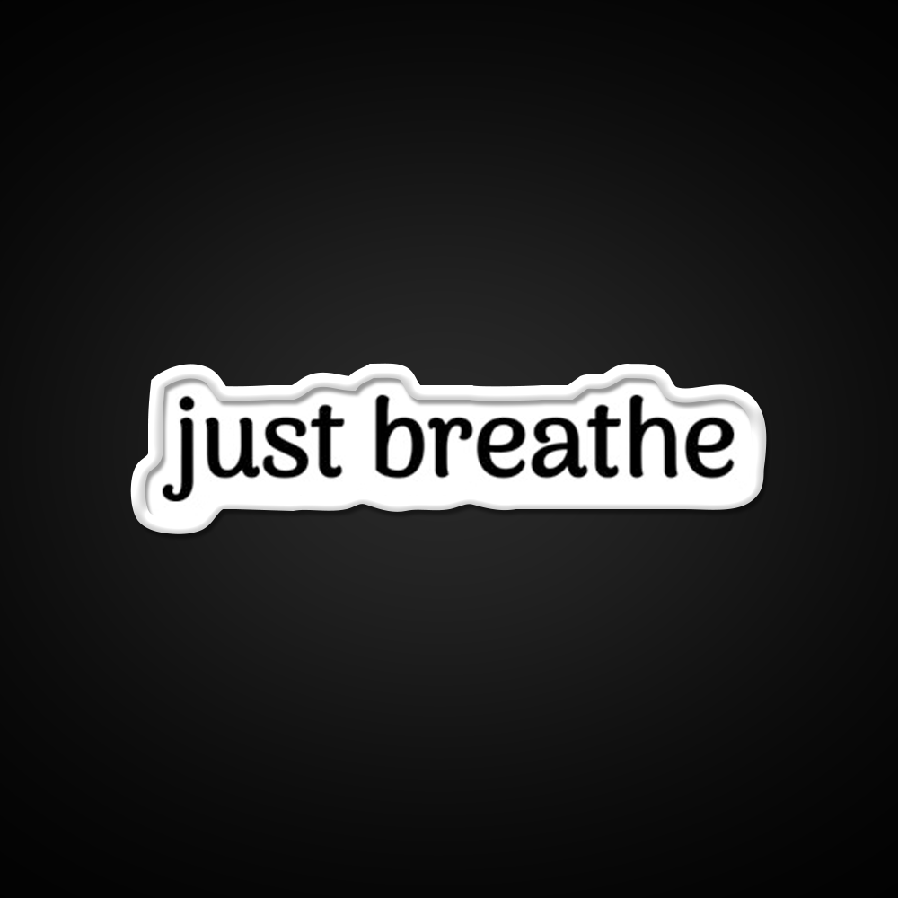 Just Breathe Yoga Quotes Yoga Led Neon Sign For Wellness Space Rgb Color