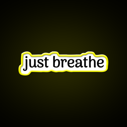 Just Breathe Yoga Quotes Yoga Led Neon Sign For Wellness Space Rgb Color