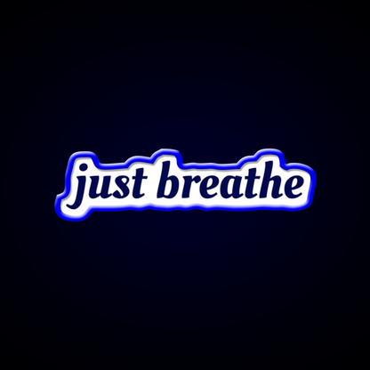 Just Breathe Yogi Yoga Led Neon Sign For Wellness Space Rgb Color