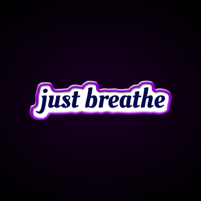 Just Breathe Yogi Yoga Led Neon Sign For Wellness Space Rgb Color