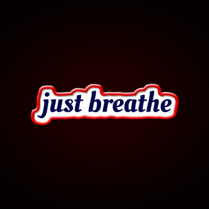 Just Breathe Yogi Yoga Led Neon Sign For Wellness Space Rgb Color