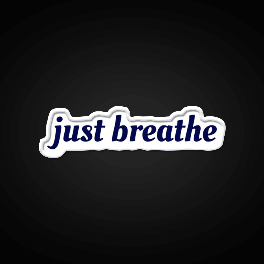 Just Breathe Yogi Yoga Led Neon Sign For Wellness Space Rgb Color - Shineneon