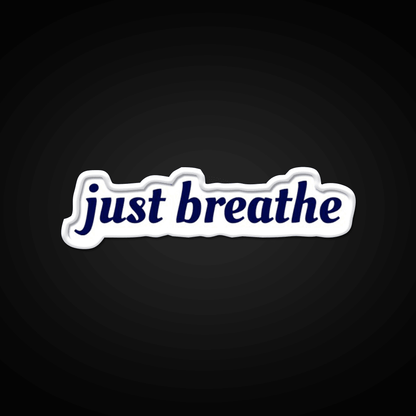 Just Breathe Yogi Yoga Led Neon Sign For Wellness Space Rgb Color - Shineneon