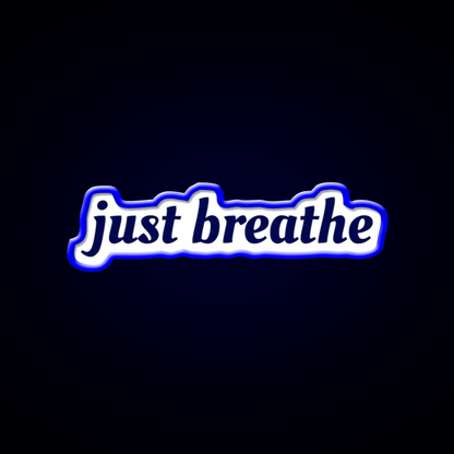 Just Breathe Yogi Yoga Led Neon Sign For Wellness Space Rgb Color - Shineneon