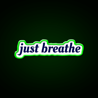 Just Breathe Yogi Yoga Led Neon Sign For Wellness Space Rgb Color - Shineneon