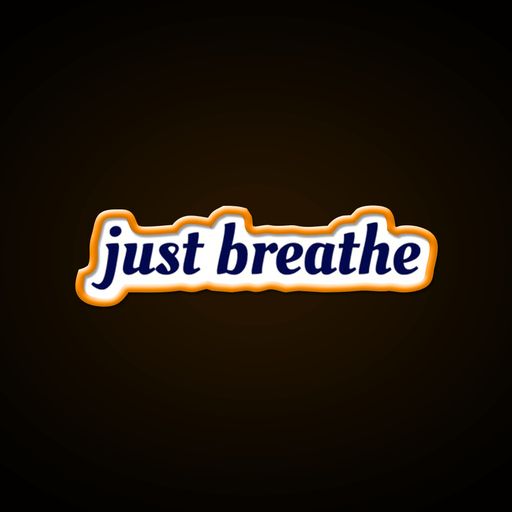 Just Breathe Yogi Yoga Led Neon Sign For Wellness Space Rgb Color - Shineneon