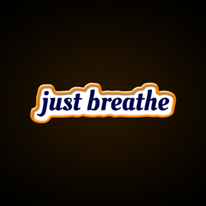 Just Breathe Yogi Yoga Led Neon Sign For Wellness Space Rgb Color - Shineneon