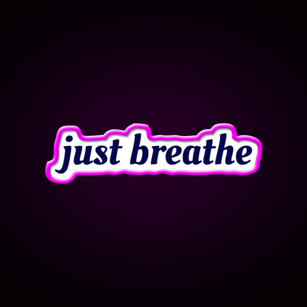 Just Breathe Yogi Yoga Led Neon Sign For Wellness Space Rgb Color - Shineneon
