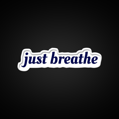 Just Breathe Yogi Yoga Led Neon Sign For Wellness Space Rgb Color