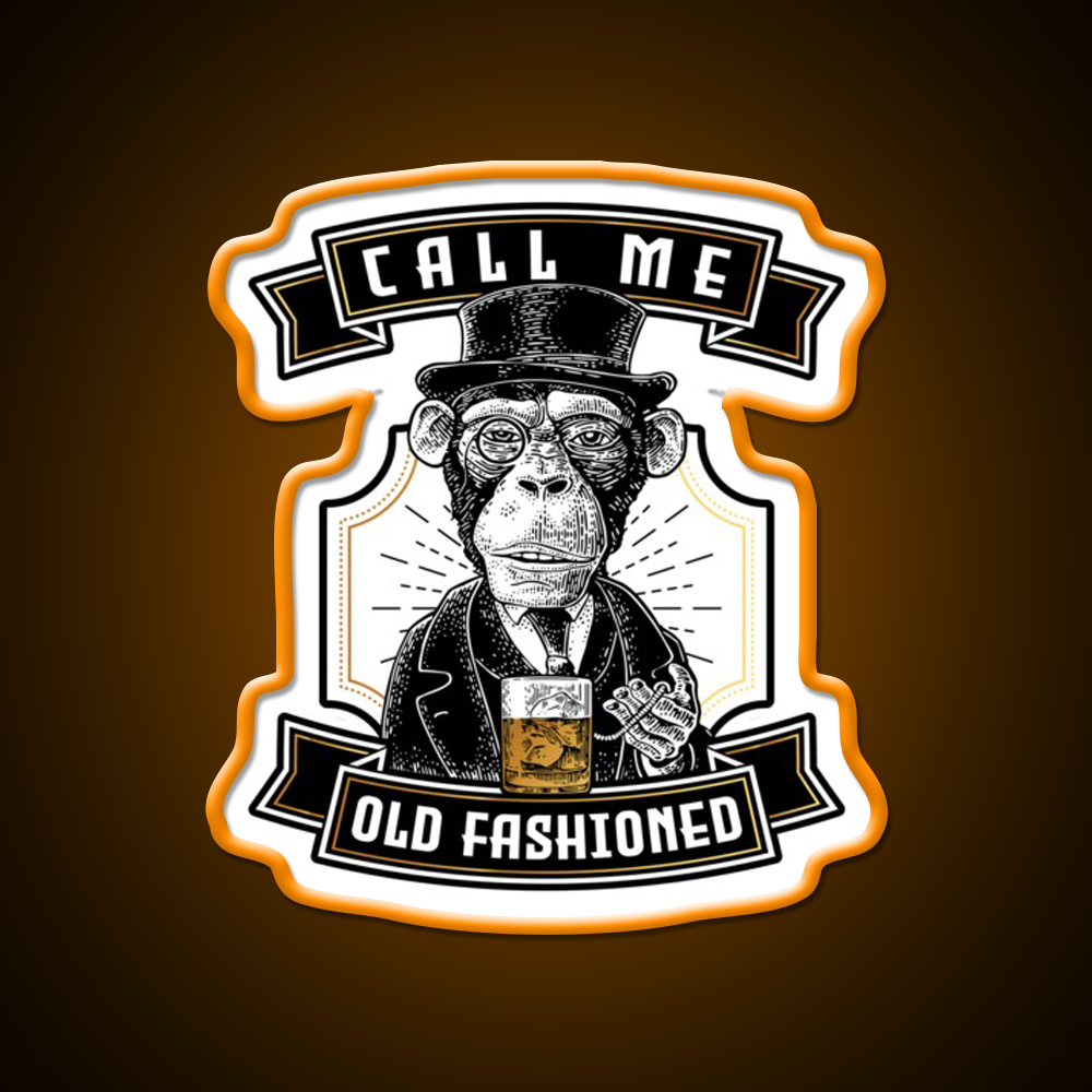 Just Call Me Old Fashioned Whiskey Cocktail Bar Decor Led Neon Sign Rgb Color - LED neon sign view 6
