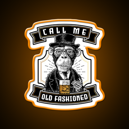 Just Call Me Old Fashioned Whiskey Cocktail Bar Decor Led Neon Sign Rgb Color - LED neon sign view 6