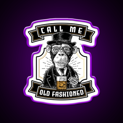 Just Call Me Old Fashioned Whiskey Cocktail Bar Decor Led Neon Sign Rgb Color - Shineneon