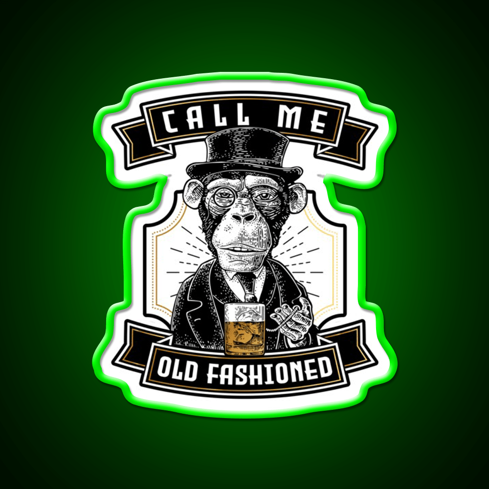 Just Call Me Old Fashioned Whiskey Cocktail Bar Decor Led Neon Sign Rgb Color - Shineneon