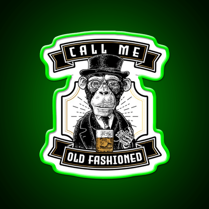Just Call Me Old Fashioned Whiskey Cocktail Bar Decor Led Neon Sign Rgb Color - Shineneon