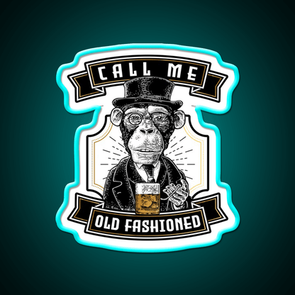 Just Call Me Old Fashioned Whiskey Cocktail Bar Decor Led Neon Sign Rgb Color - Shineneon