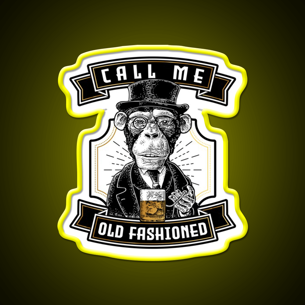 Just Call Me Old Fashioned Whiskey Cocktail Bar Decor Led Neon Sign Rgb Color - Shineneon