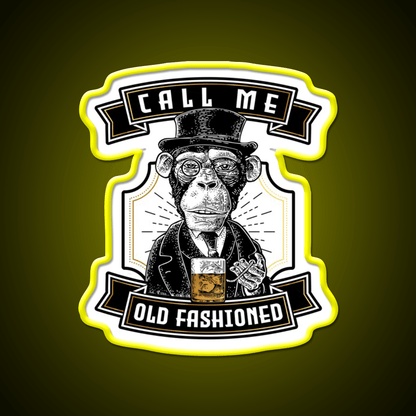 Just Call Me Old Fashioned Whiskey Cocktail Bar Decor Led Neon Sign Rgb Color - Shineneon