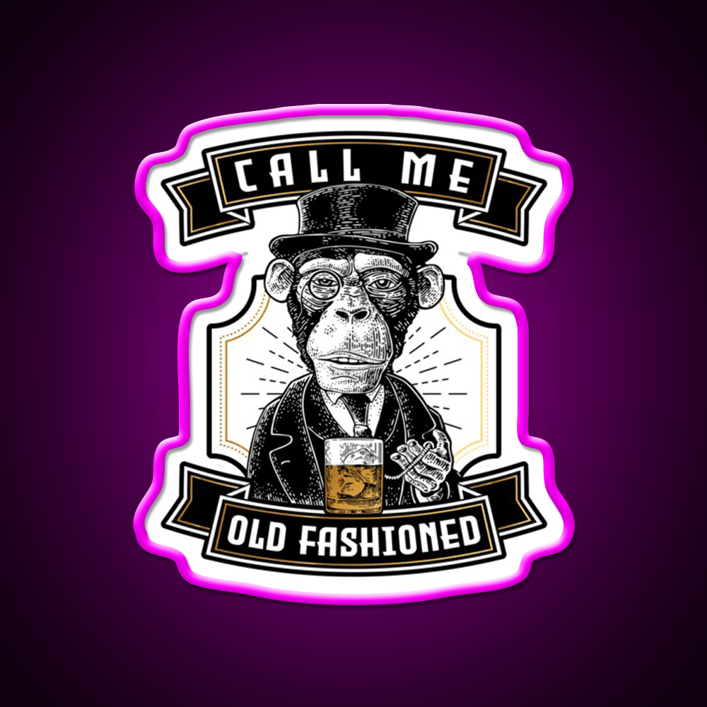 Just Call Me Old Fashioned Whiskey Cocktail Bar Decor Led Neon Sign Rgb Color - Shineneon