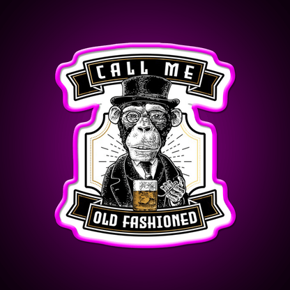 Just Call Me Old Fashioned Whiskey Cocktail Bar Decor Led Neon Sign Rgb Color - Shineneon