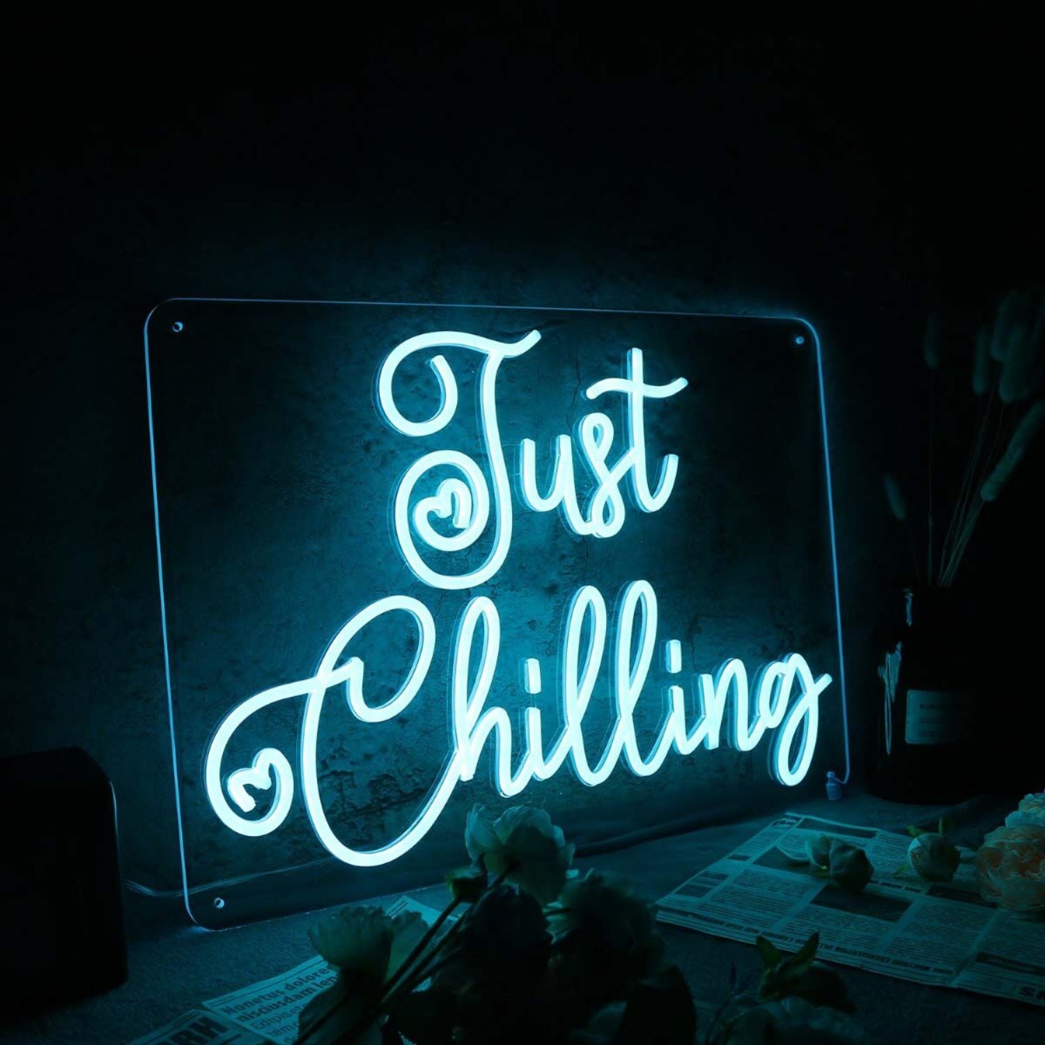 Just Chilling Blue Custom Led Neon Sign | Shineneon
