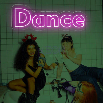 Just Dance Pink White Led Neon Sign Vibrant Party Dance Bar Decor | Shineneon