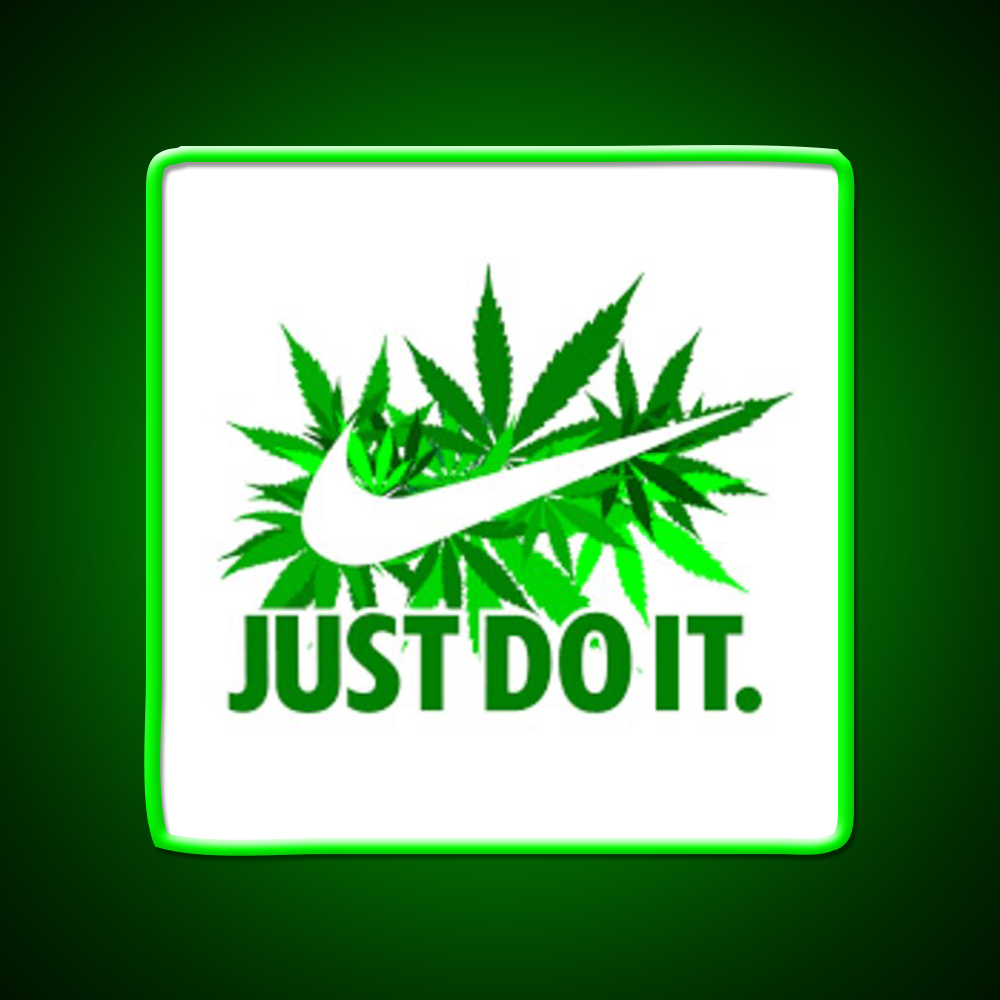 Just Do It Hemp Inspired Green Leaf Led Neon Sign Rgb Color - LED neon sign view 8