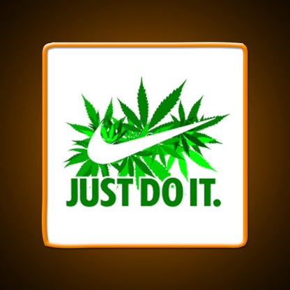 Just Do It Hemp Inspired Green Leaf Led Neon Sign Rgb Color - LED neon sign view 6