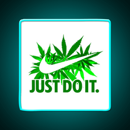 Just Do It Hemp Inspired Green Leaf Led Neon Sign Rgb Color - Shineneon