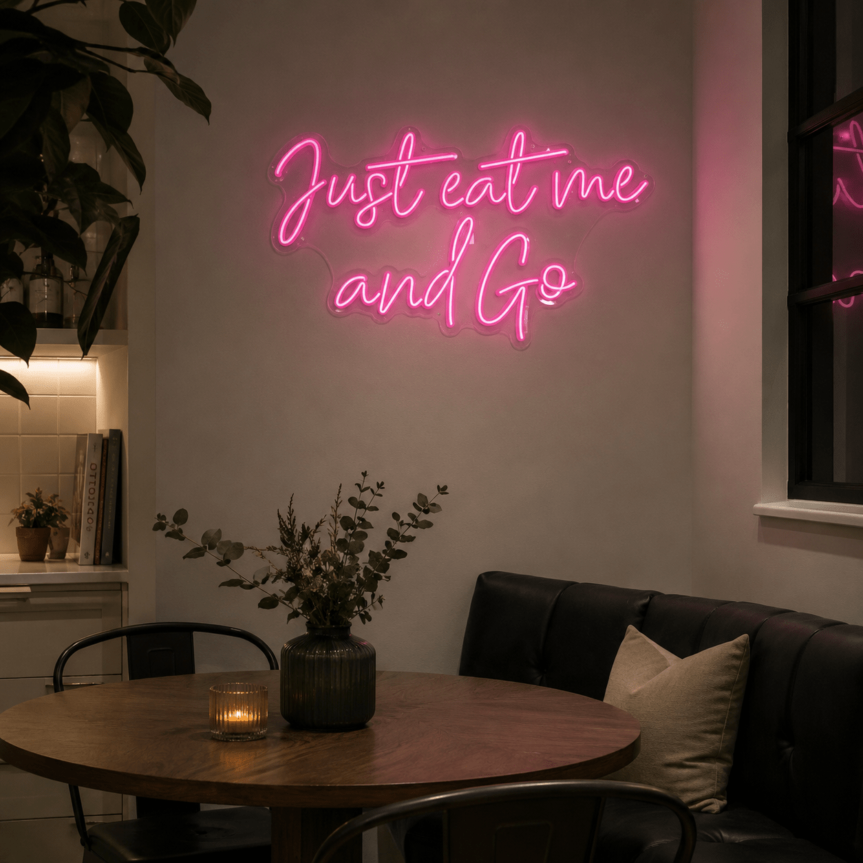 Just Eat Me And Go Wall Decor LED Neon Sign - Shineneon