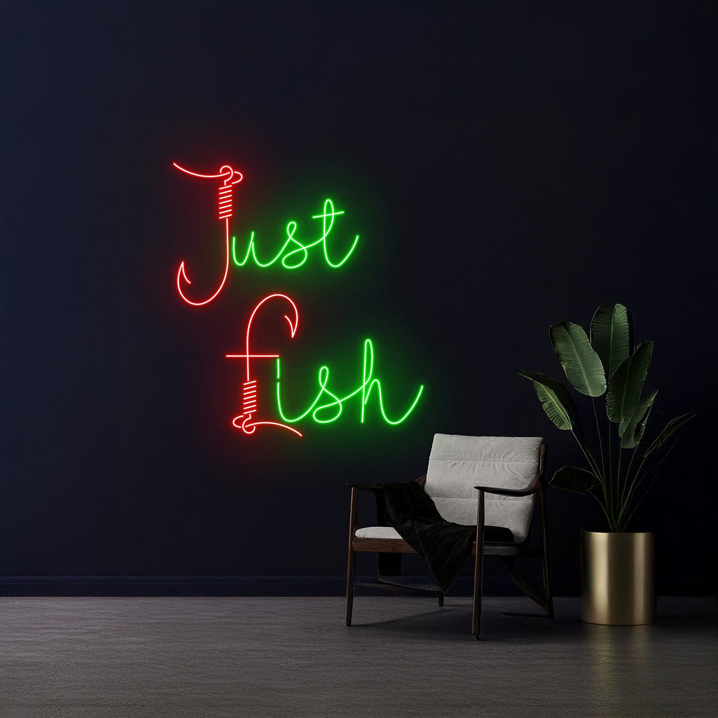 Just Fish Neon Sign