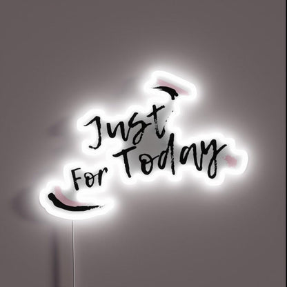 Just For Today Jft Alcoholic Recovery Rgb Led Neon Sign - Custom LED neon sign front view