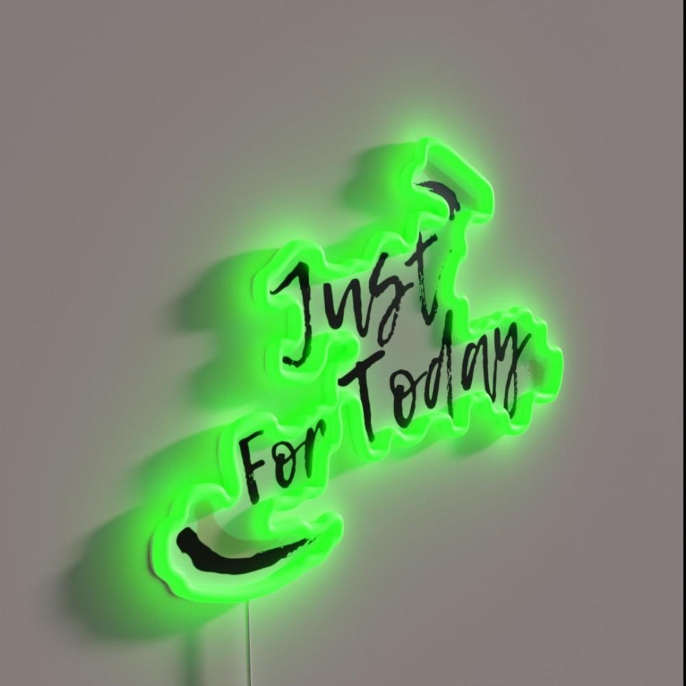 Just For Today Jft Alcoholic Recovery Rgb Led Neon Sign - LED neon sign close-up detail