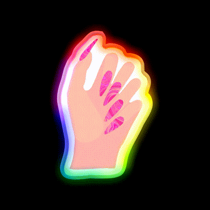 Just Got My Nails Did Nail Salon Led Neon Sign Rgb Color - LED neon sign close-up detail