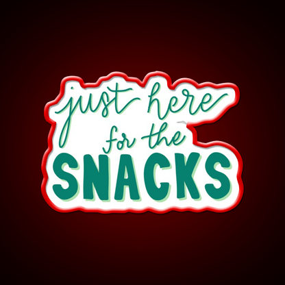 Just Here For The Snacks Blue Green Snack Food Led Neon Sign Rgb Color - Shineneon