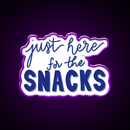 Just Here For The Snacks Blue Snack Food Led Neon Sign Rgb Color - Shineneon