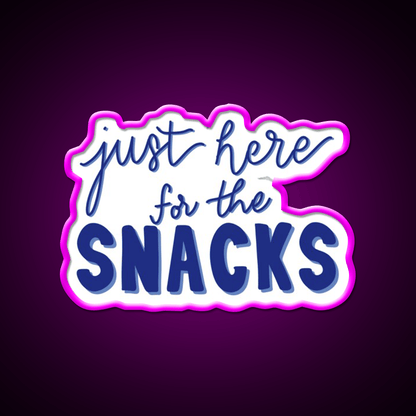 Just Here For The Snacks Blue Snack Food Led Neon Sign Rgb Color - Shineneon