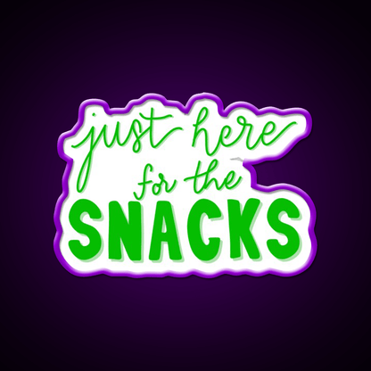 Just Here For The Snacks Bright Green Snack Food Led Neon Sign Rgb Color - Shineneon