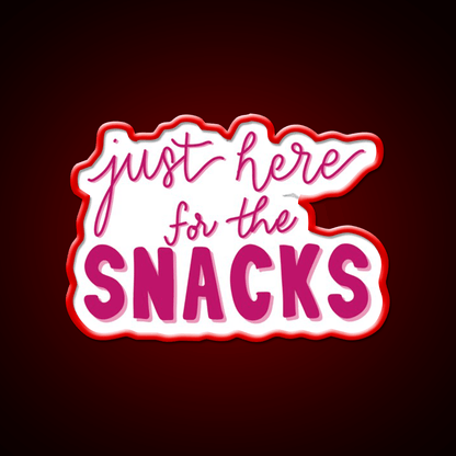 Just Here For The Snacks Pink Snack Food Led Neon Sign Rgb Color - Shineneon